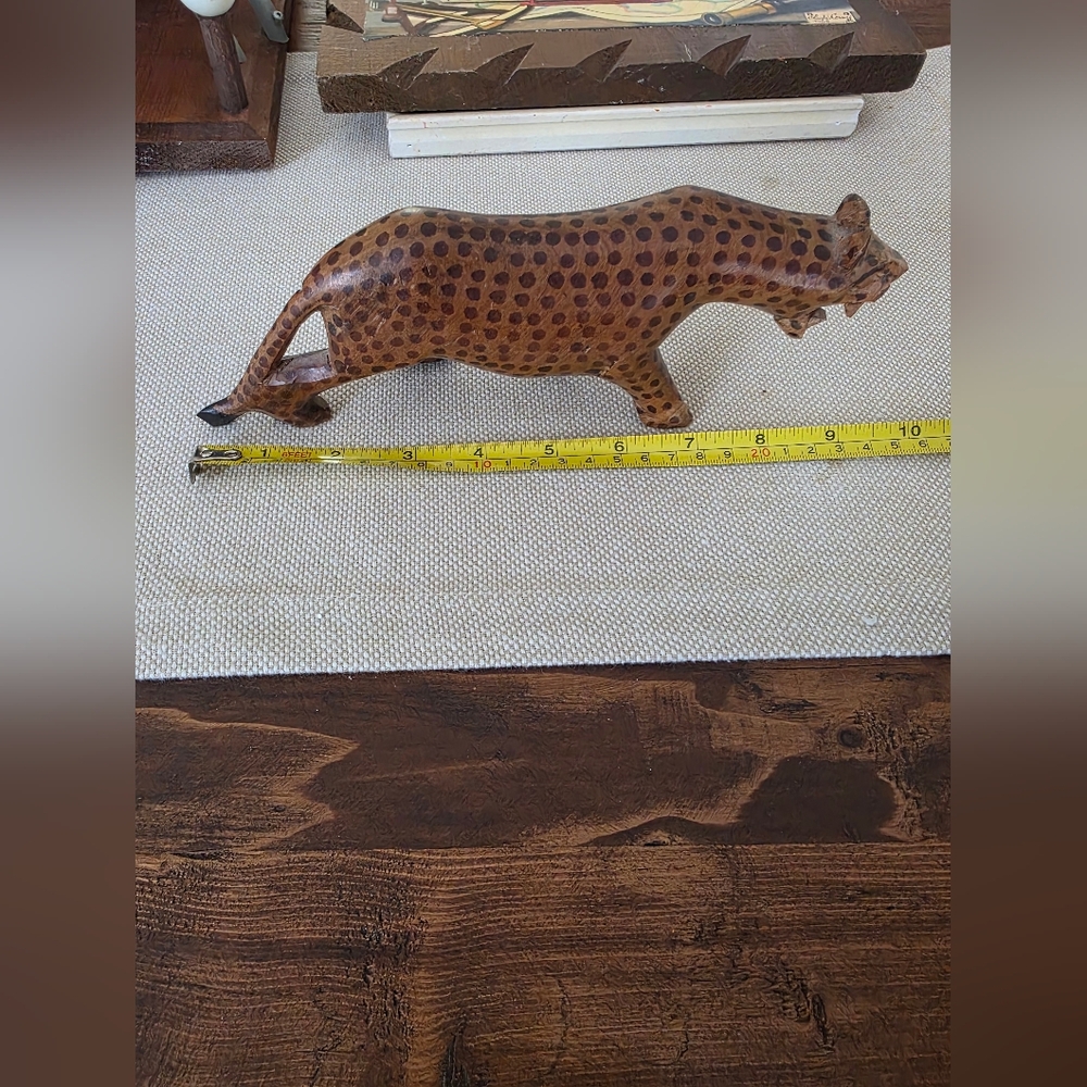 Handcrafted Brown Leopard Figurine